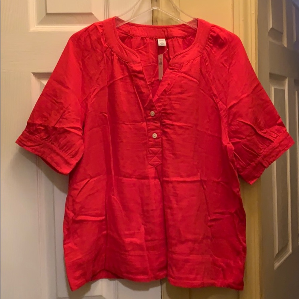NWT Old Navy Red peasant blouse